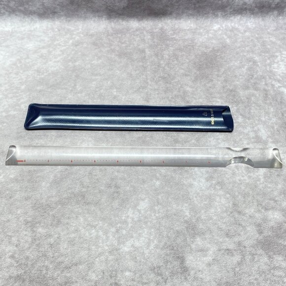 Bausch & Lomb Acrylic Magnifying Ruler With Black Case 8" Durable Optical Tool - Picture 3 of 15